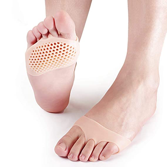 Soft Silicon Gel Half Toe Sleeve Forefoot Pads For Pain Relief